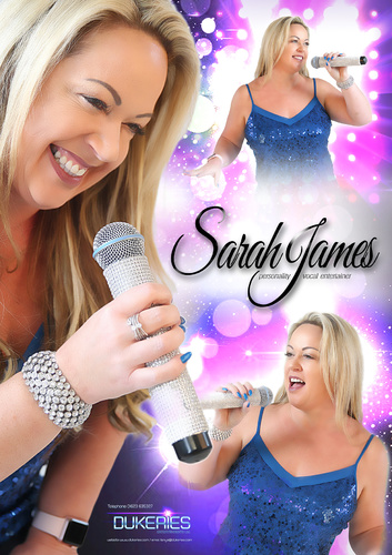 Sarah James Personality Vocal Entertainer Available Through Dukeries 